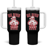 Six Seven Bruh Funny Christmas Tumbler With Handle Santa 67 Meme Teens Boys Kids Xmas Pajamas - Wonder Print Shop