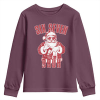 Six Seven Bruh Funny Christmas Youth Sweatshirt Santa 67 Meme Teens Boys Kids Xmas Pajamas - Wonder Print Shop