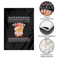 Funny Six Seven 6 7 Meme Ugly Christmas Garden Flag Santa 67 Meme Xmas Pajamas - Wonder Print Shop