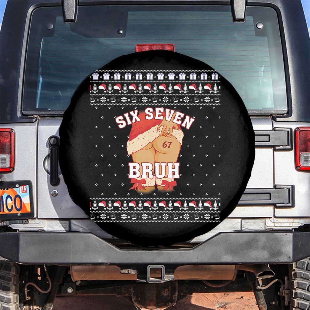 Funny Six Seven 6 7 Meme Ugly Christmas Spare Tire Cover Santa 67 Meme Xmas Pajamas - Wonder Print Shop