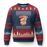 Funny Six Seven 6 7 Meme Ugly Xmas Ugly Christmas Sweater Santa 67 Meme Xmas Pajamas - Wonder Print Shop
