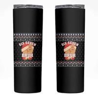 Funny Six Seven 6 7 Meme Ugly Christmas Skinny Tumbler Santa 67 Meme Xmas Pajamas - Wonder Print Shop