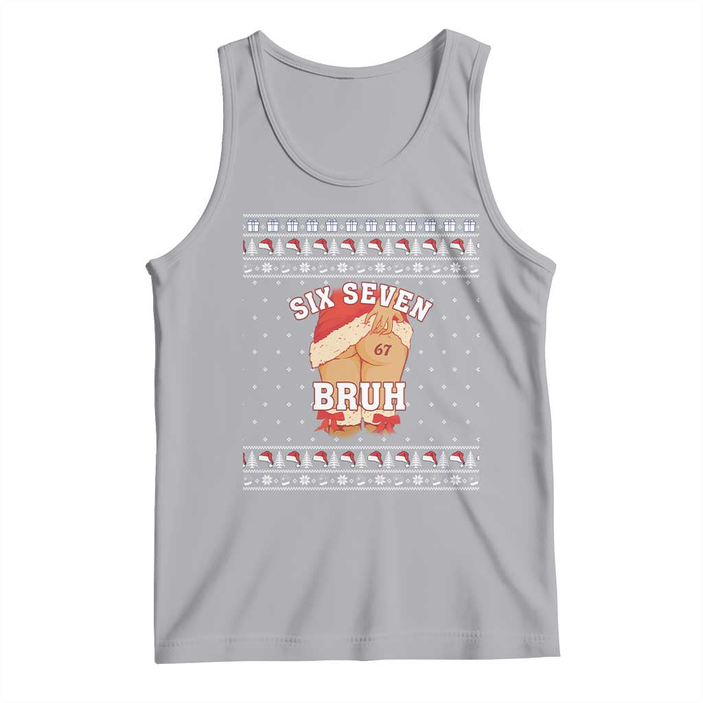 Funny Six Seven 6 7 Meme Ugly Christmas Tank Top Santa 67 Meme Xmas Pajamas - Wonder Print Shop