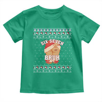 Funny Six Seven 6 7 Meme Ugly Christmas Toddler T Shirt Santa 67 Meme Xmas Pajamas - Wonder Print Shop