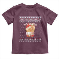 Funny Six Seven 6 7 Meme Ugly Christmas Toddler T Shirt Santa 67 Meme Xmas Pajamas - Wonder Print Shop