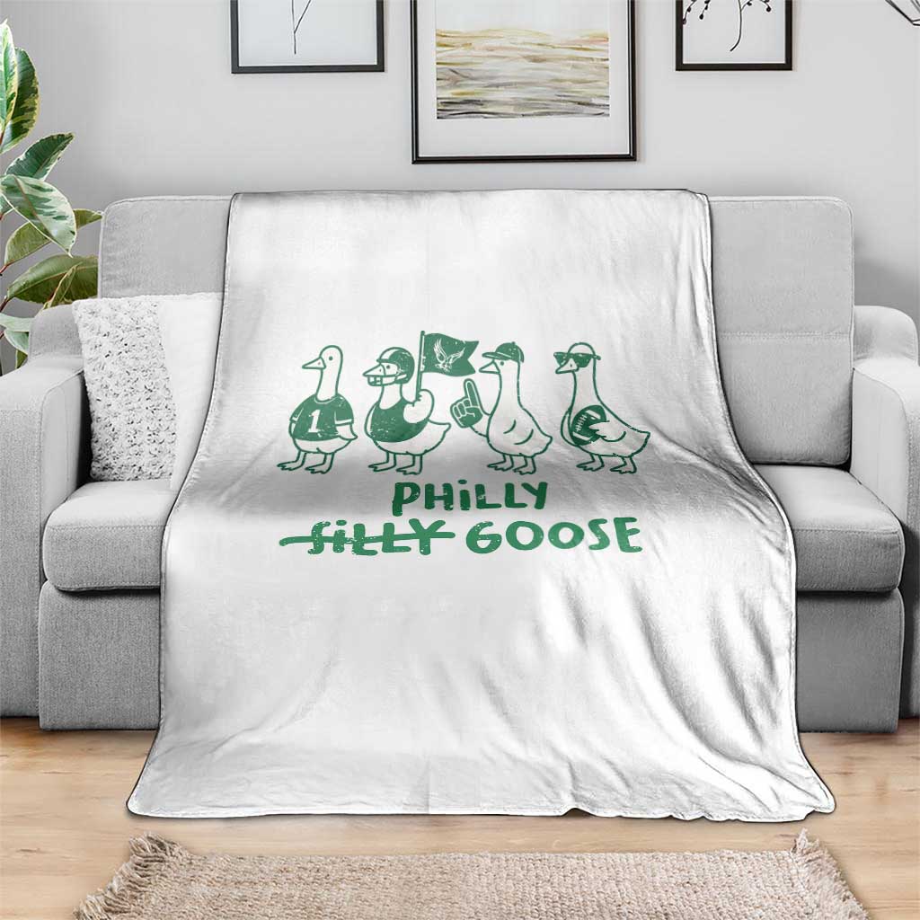Philly Goose Throw Blanket Funny Philadelphia Football Fan Gear Silly Gooses - Wonder Print Shop