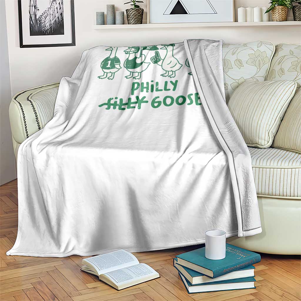Philly Goose Throw Blanket Funny Philadelphia Football Fan Gear Silly Gooses - Wonder Print Shop