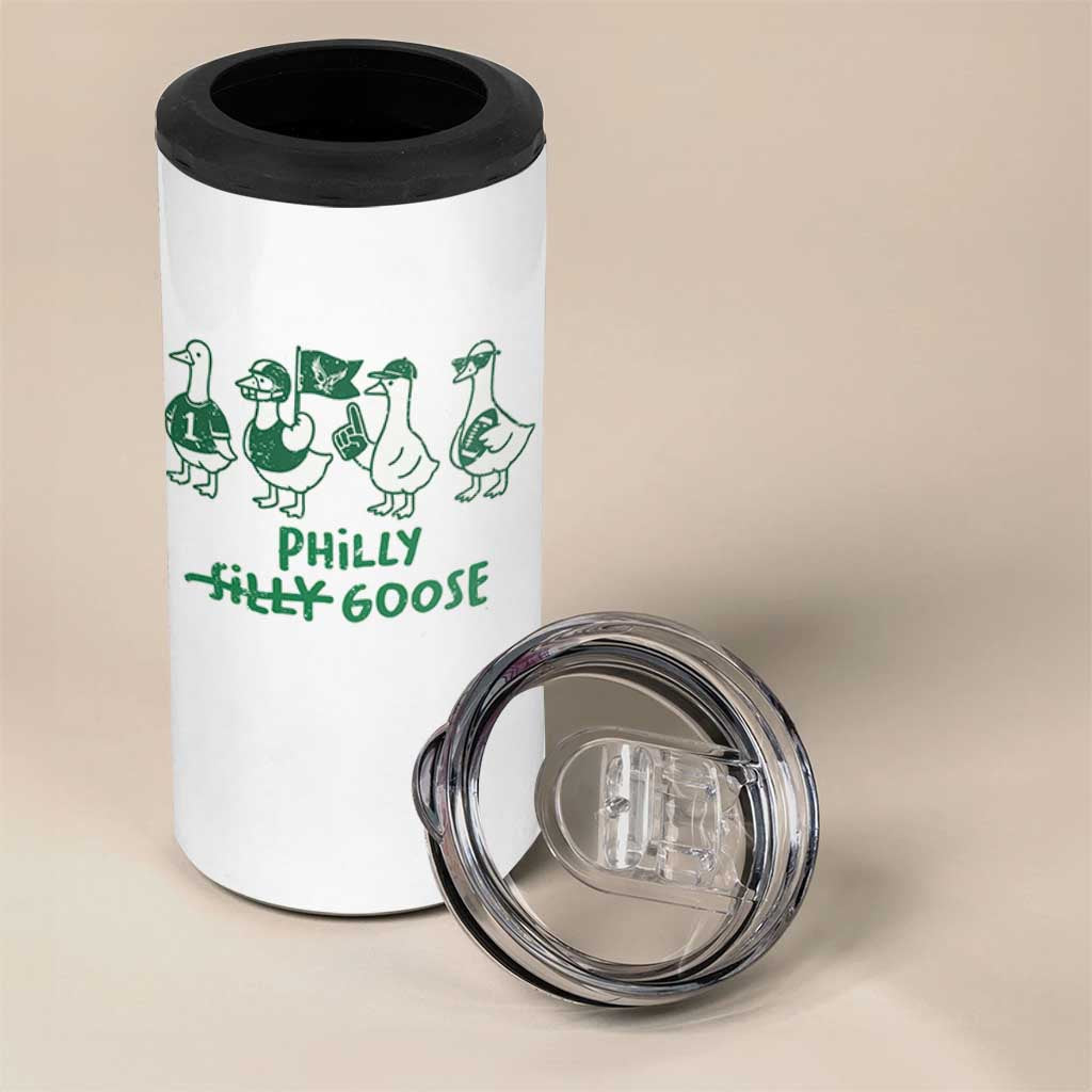 Philly Goose 4 in 1 Can Cooler Tumbler Funny Philadelphia Football Fan Gear Silly Gooses - Wonder Print Shop