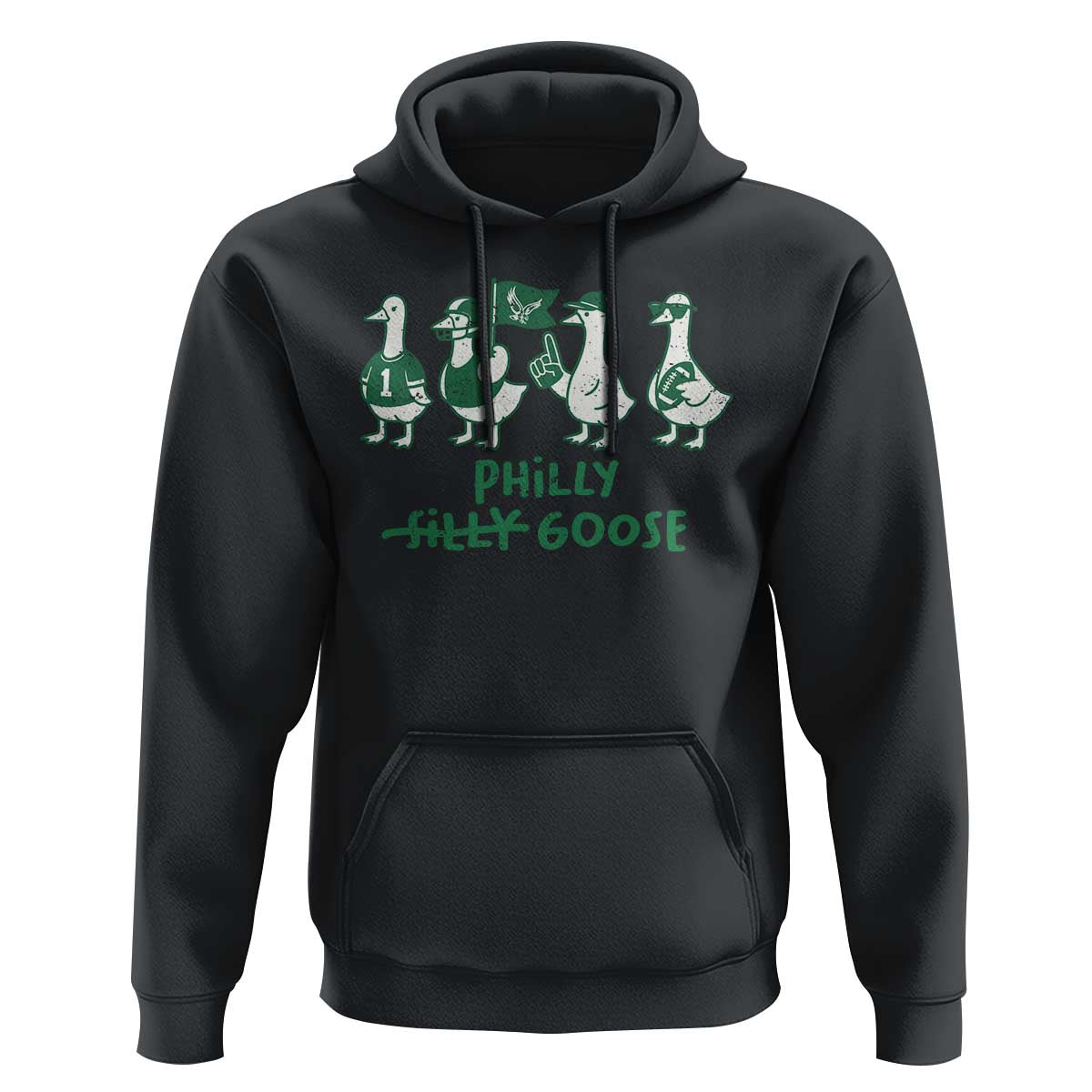 Philly Goose Hoodie Funny Philadelphia Football Fan Gear Silly Gooses - Wonder Print Shop