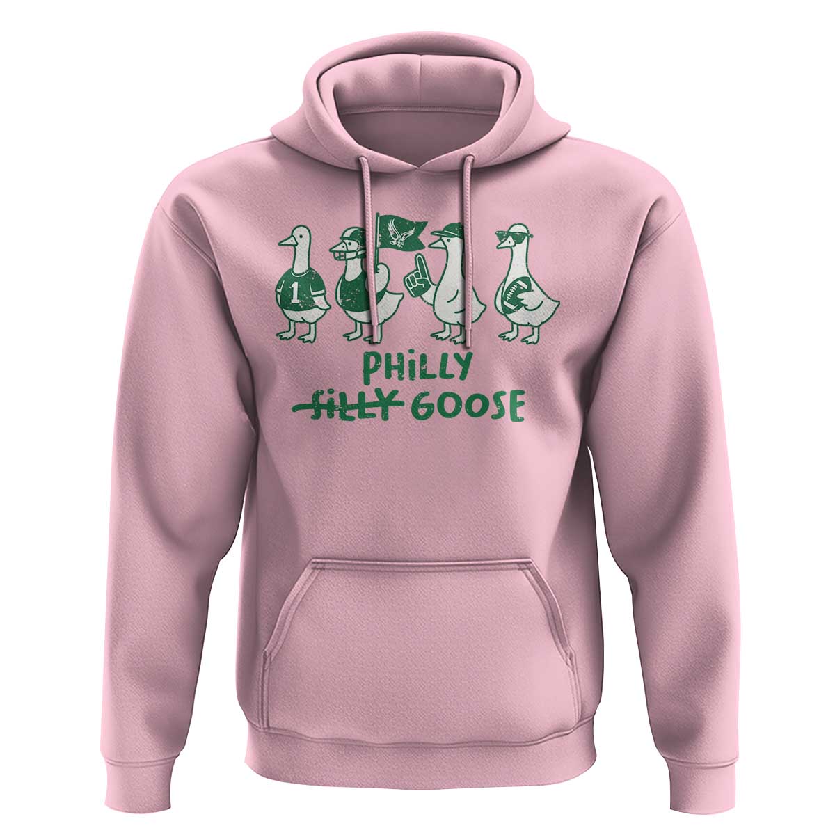 Philly Goose Hoodie Funny Philadelphia Football Fan Gear Silly Gooses - Wonder Print Shop