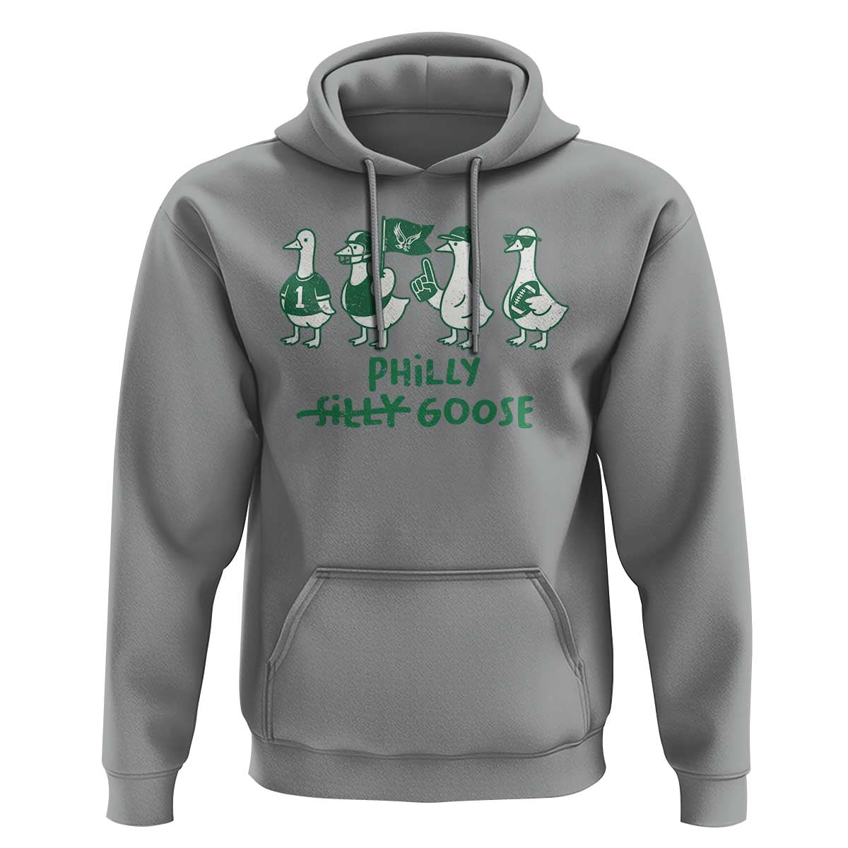 Philly Goose Hoodie Funny Philadelphia Football Fan Gear Silly Gooses - Wonder Print Shop