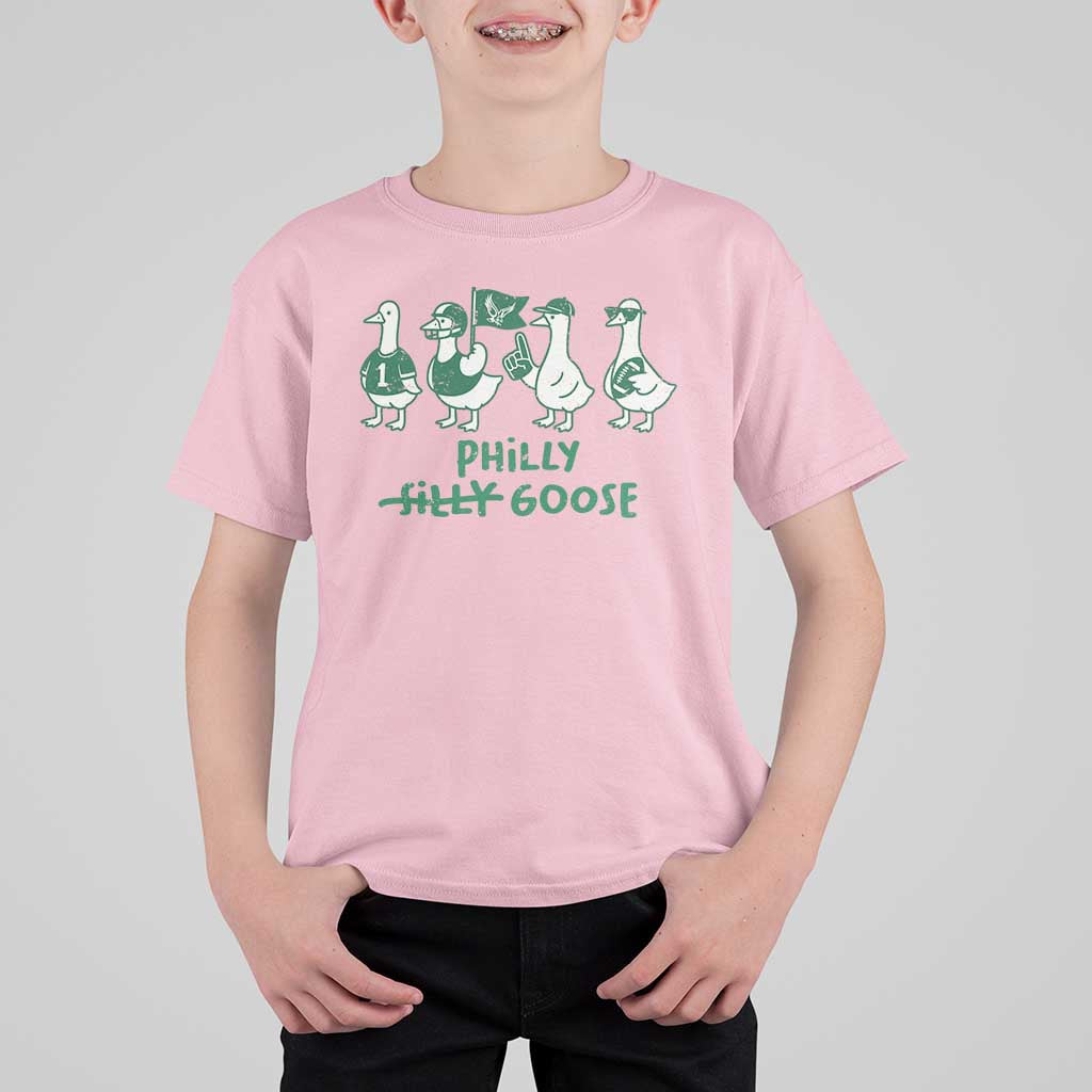 Philly Goose T Shirt For Kid Funny Philadelphia Football Fan Gear Silly Gooses - Wonder Print Shop