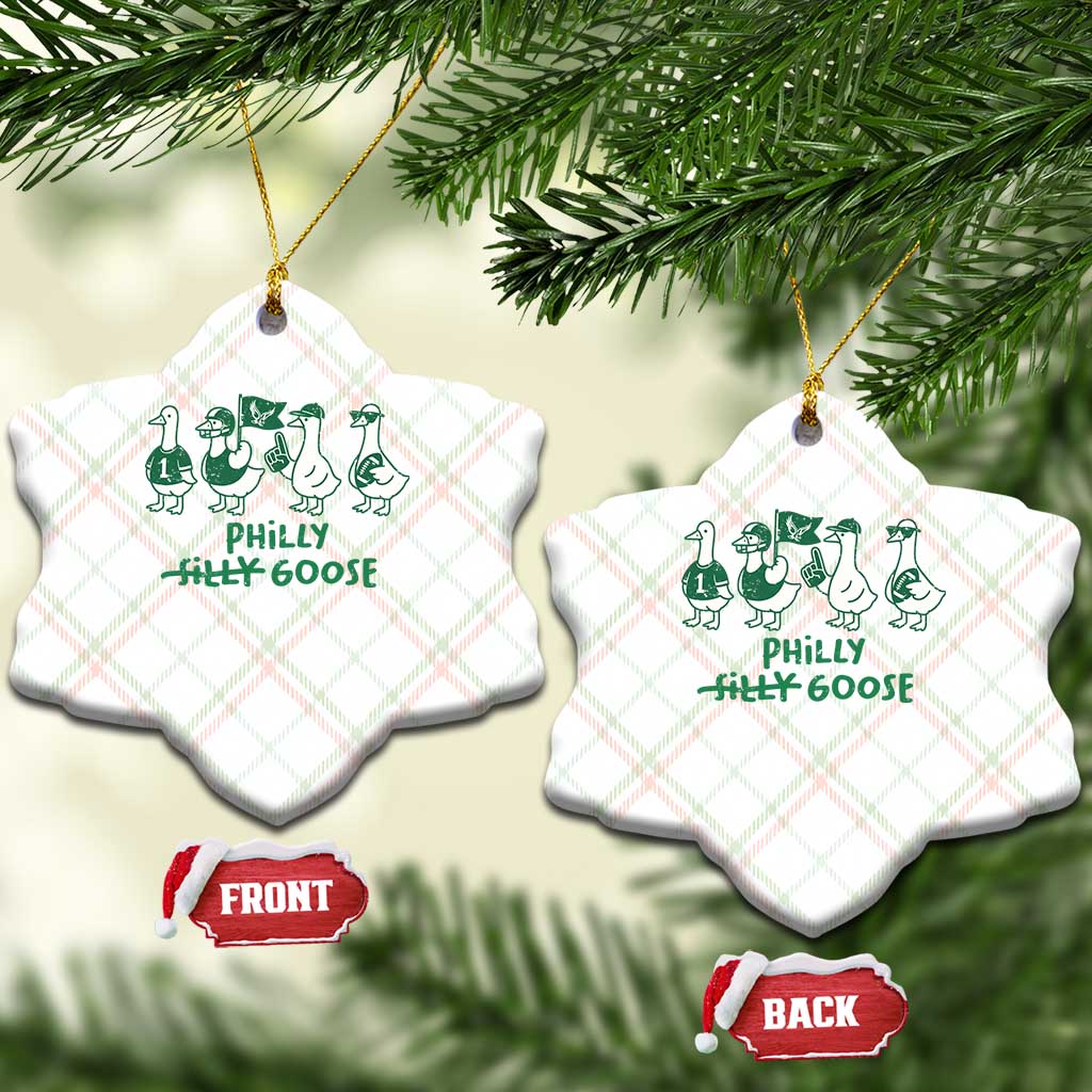 Philly Goose Ceramic Ornament Funny Philadelphia Football Fan Gear Silly Gooses - Wonder Print Shop
