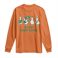 Philly Goose Long Sleeve Shirt Funny Philadelphia Football Fan Gear Silly Gooses - Wonder Print Shop