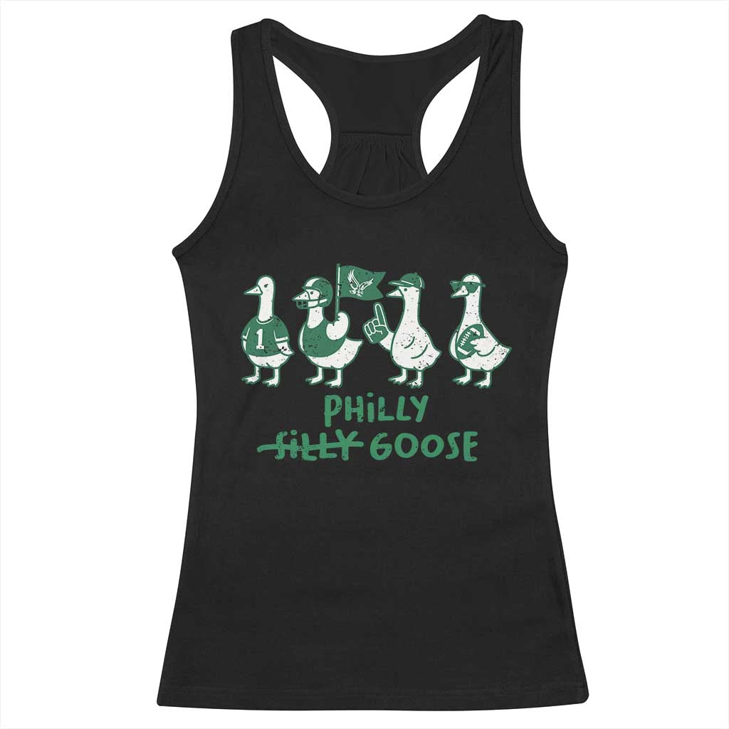 Philly Goose Racerback Tank Top Funny Philadelphia Football Fan Gear Silly Gooses - Wonder Print Shop