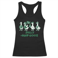 Philly Goose Racerback Tank Top Funny Philadelphia Football Fan Gear Silly Gooses - Wonder Print Shop