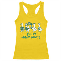 Philly Goose Racerback Tank Top Funny Philadelphia Football Fan Gear Silly Gooses - Wonder Print Shop