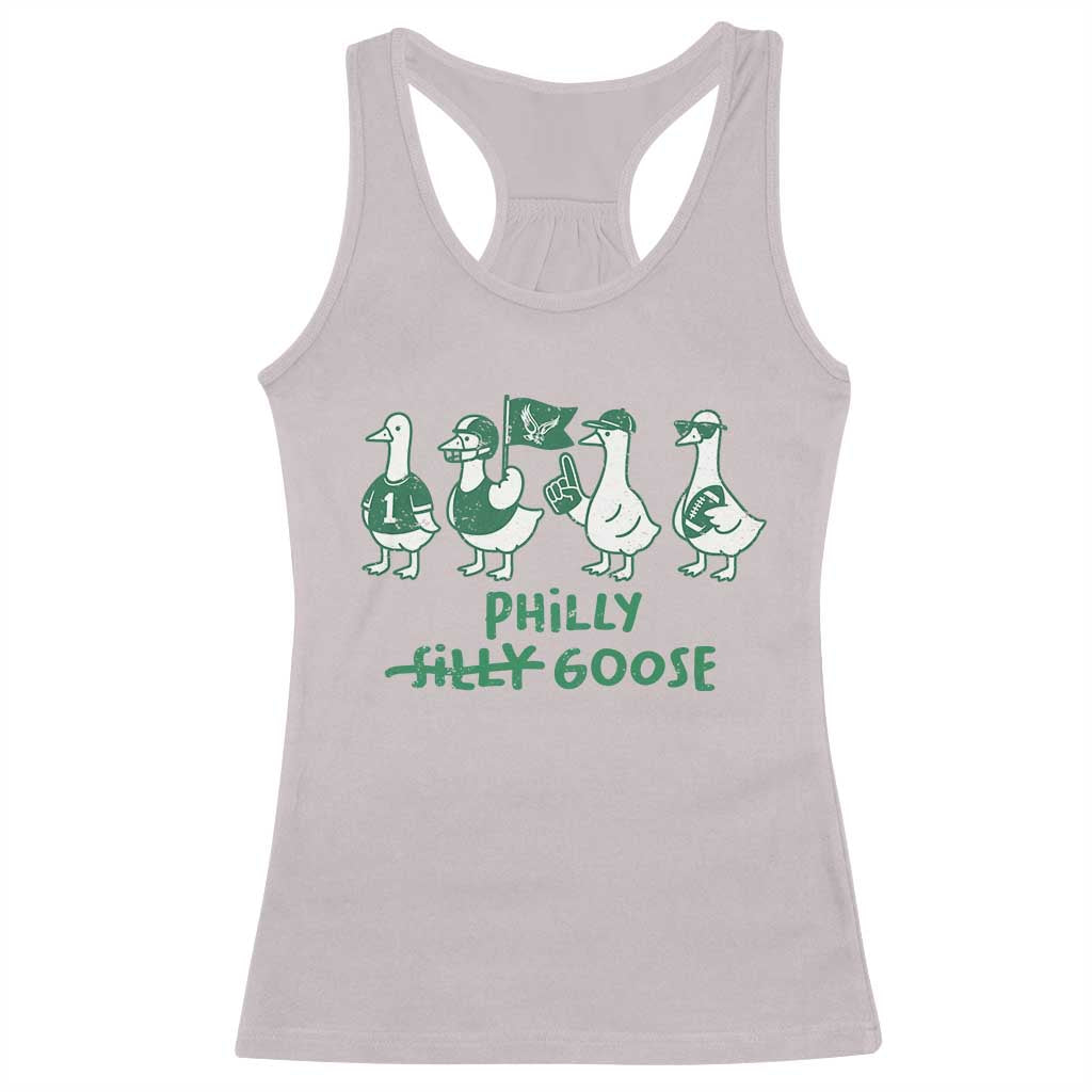 Philly Goose Racerback Tank Top Funny Philadelphia Football Fan Gear Silly Gooses - Wonder Print Shop