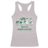Philly Goose Racerback Tank Top Funny Philadelphia Football Fan Gear Silly Gooses - Wonder Print Shop