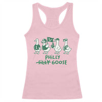 Philly Goose Racerback Tank Top Funny Philadelphia Football Fan Gear Silly Gooses - Wonder Print Shop