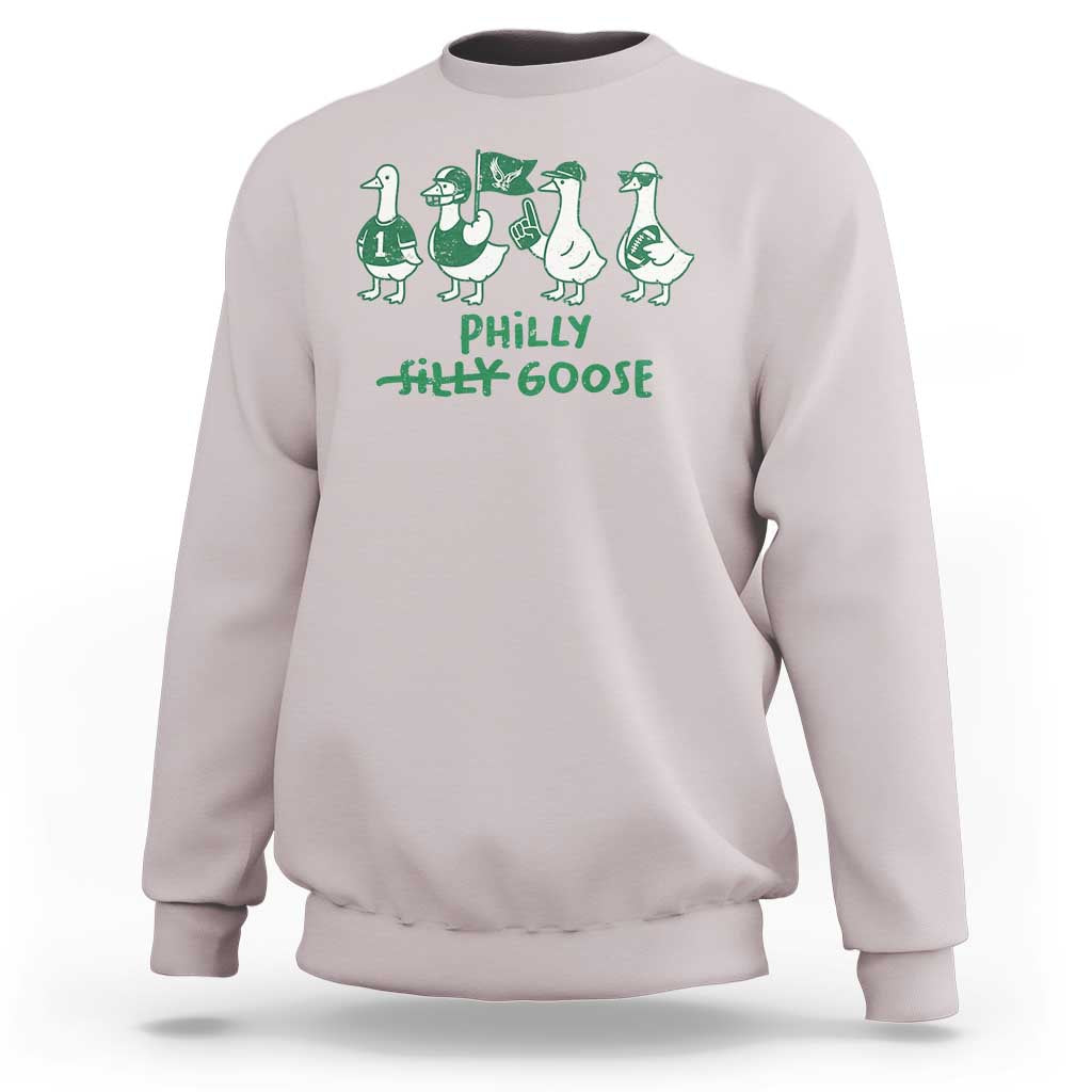 Philly Goose Sweatshirt Funny Philadelphia Football Fan Gear Silly Gooses - Wonder Print Shop