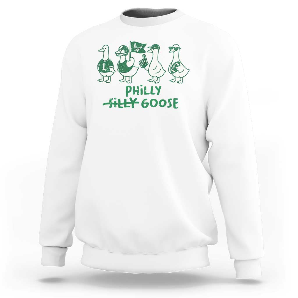 Philly Goose Sweatshirt Funny Philadelphia Football Fan Gear Silly Gooses - Wonder Print Shop