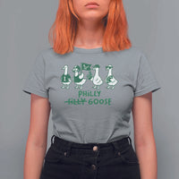 Philly Goose T Shirt For Women Funny Philadelphia Football Fan Gear Silly Gooses - Wonder Print Shop