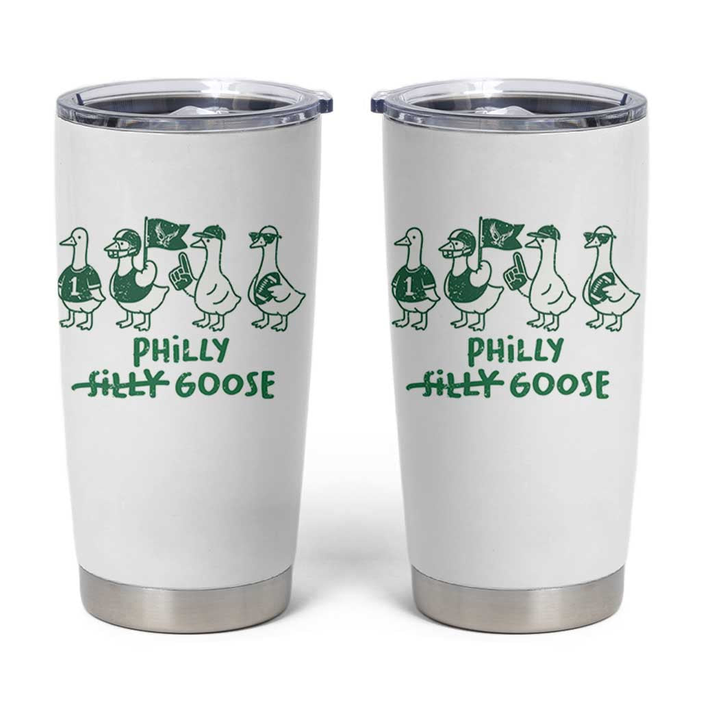 Philly Goose Tumbler Cup Funny Philadelphia Football Fan Gear Silly Gooses - Wonder Print Shop