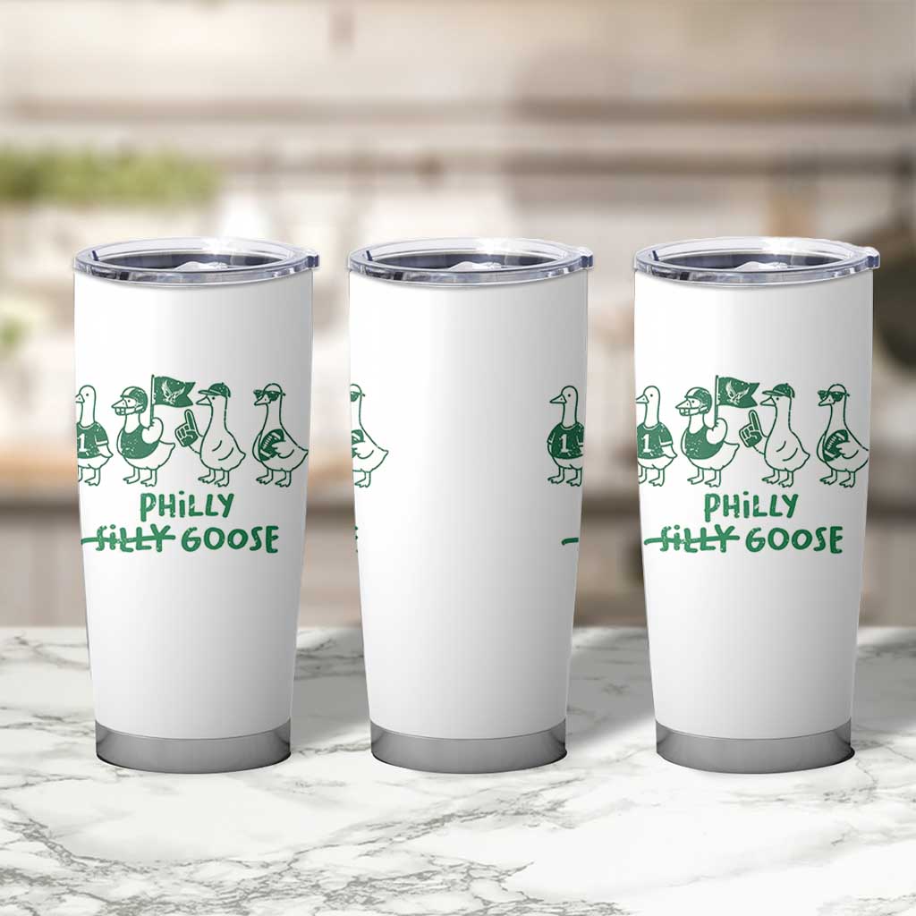 Philly Goose Tumbler Cup Funny Philadelphia Football Fan Gear Silly Gooses - Wonder Print Shop