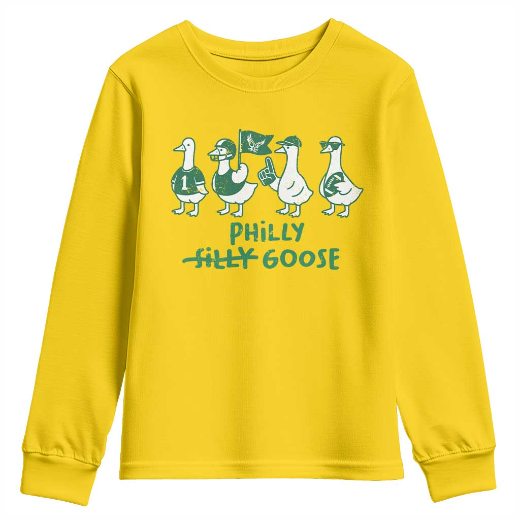Philly Goose Youth Sweatshirt Funny Philadelphia Football Fan Gear Silly Gooses - Wonder Print Shop