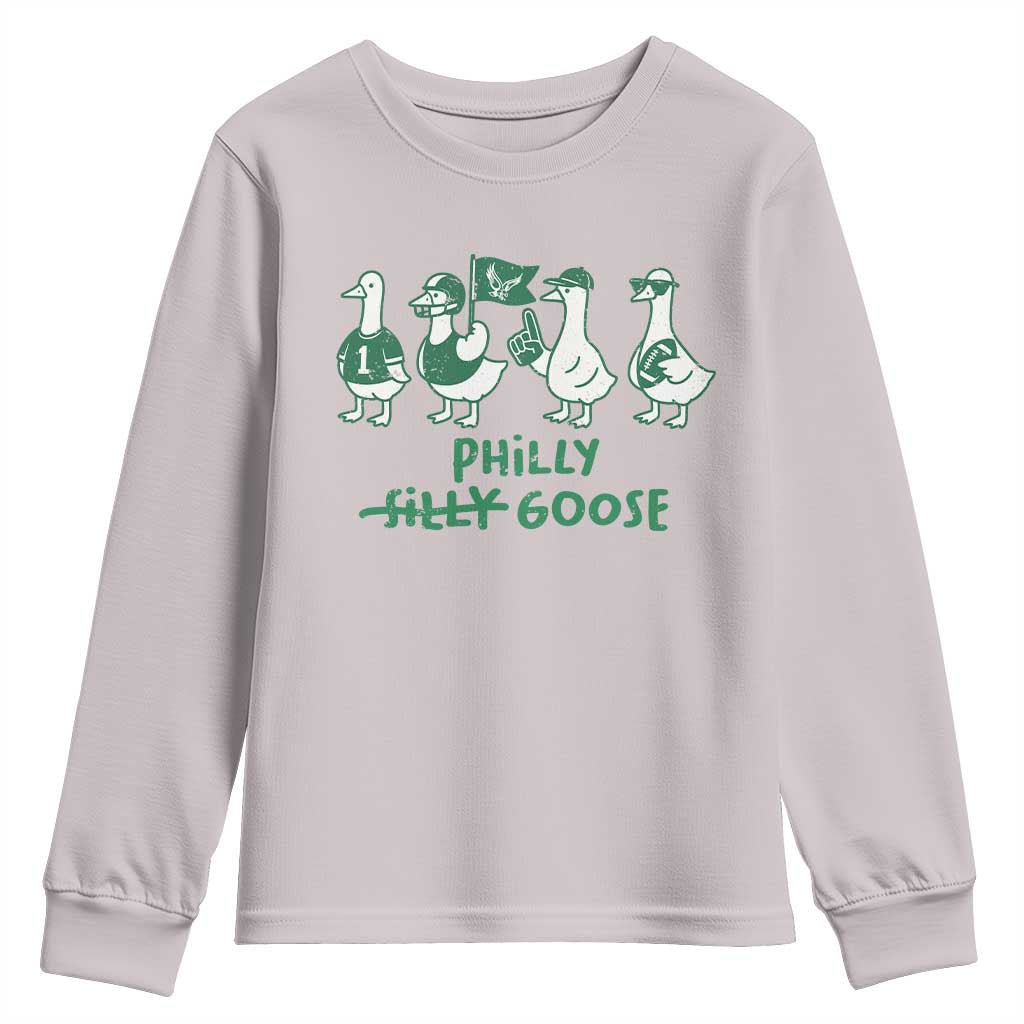 Philly Goose Youth Sweatshirt Funny Philadelphia Football Fan Gear Silly Gooses - Wonder Print Shop
