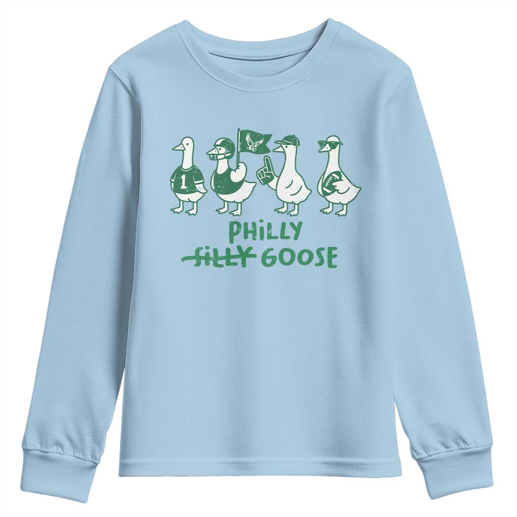 Philly Goose Youth Sweatshirt Funny Philadelphia Football Fan Gear Silly Gooses - Wonder Print Shop