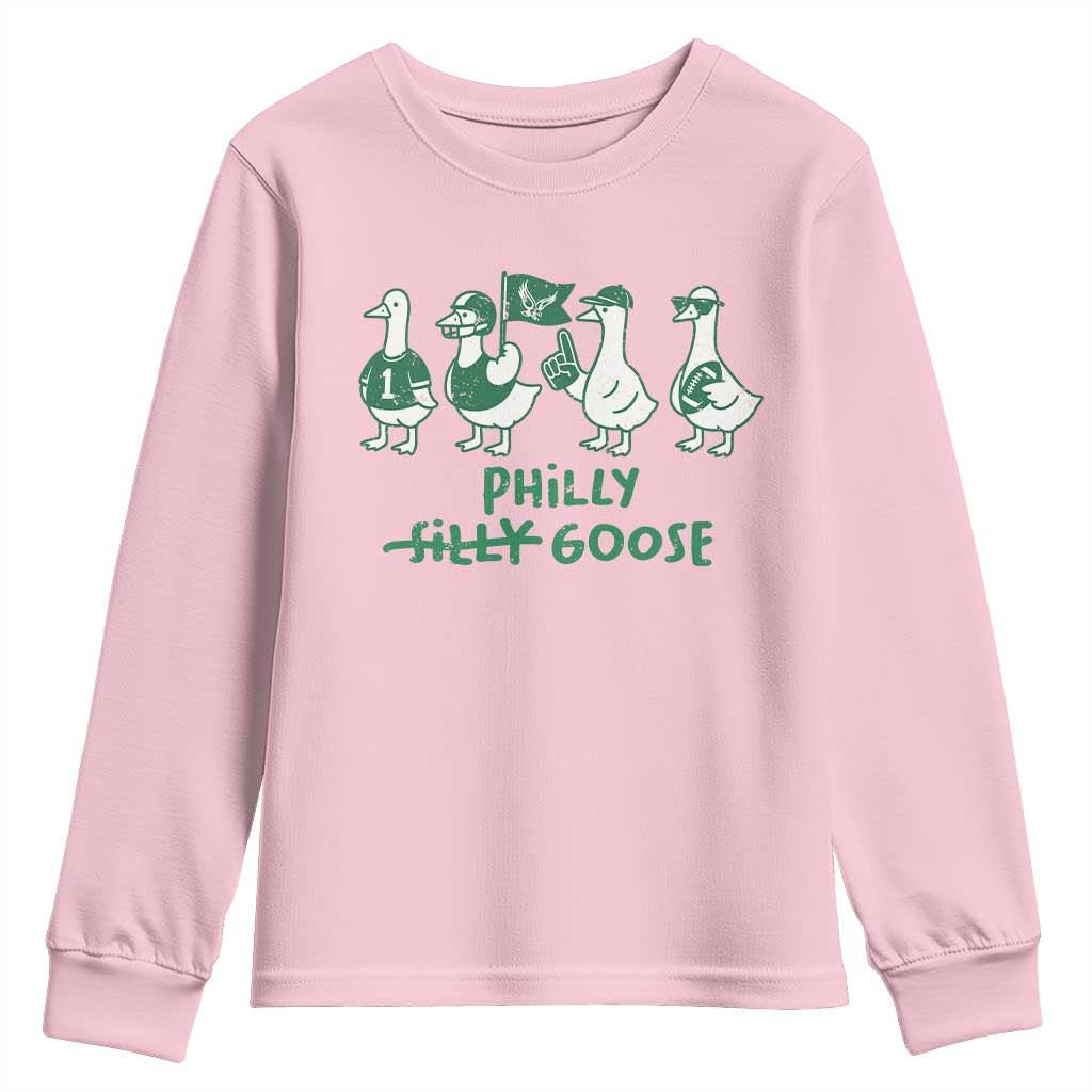 Philly Goose Youth Sweatshirt Funny Philadelphia Football Fan Gear Silly Gooses - Wonder Print Shop