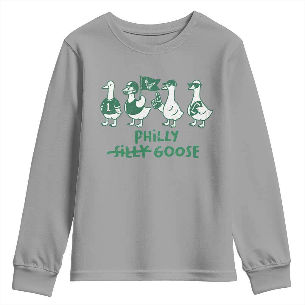 Philly Goose Youth Sweatshirt Funny Philadelphia Football Fan Gear Silly Gooses - Wonder Print Shop