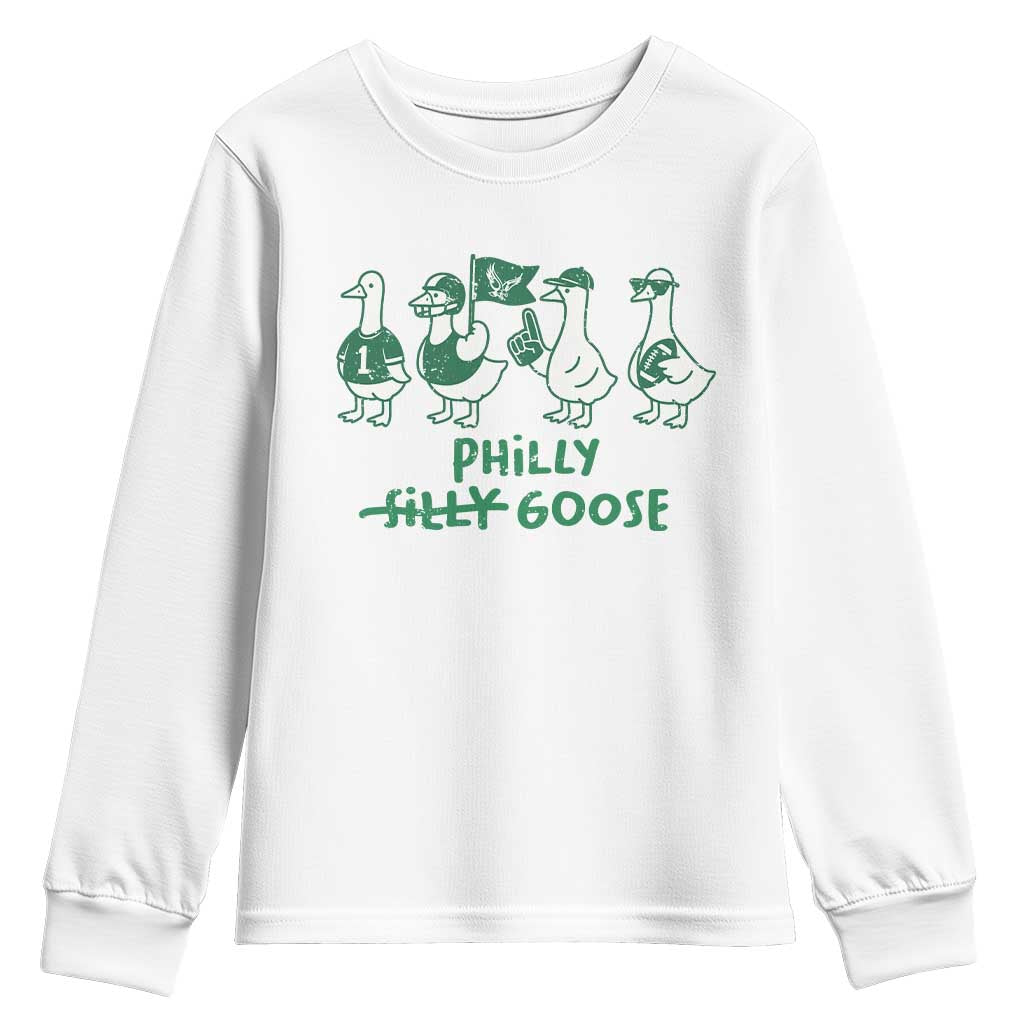 Philly Goose Youth Sweatshirt Funny Philadelphia Football Fan Gear Silly Gooses - Wonder Print Shop