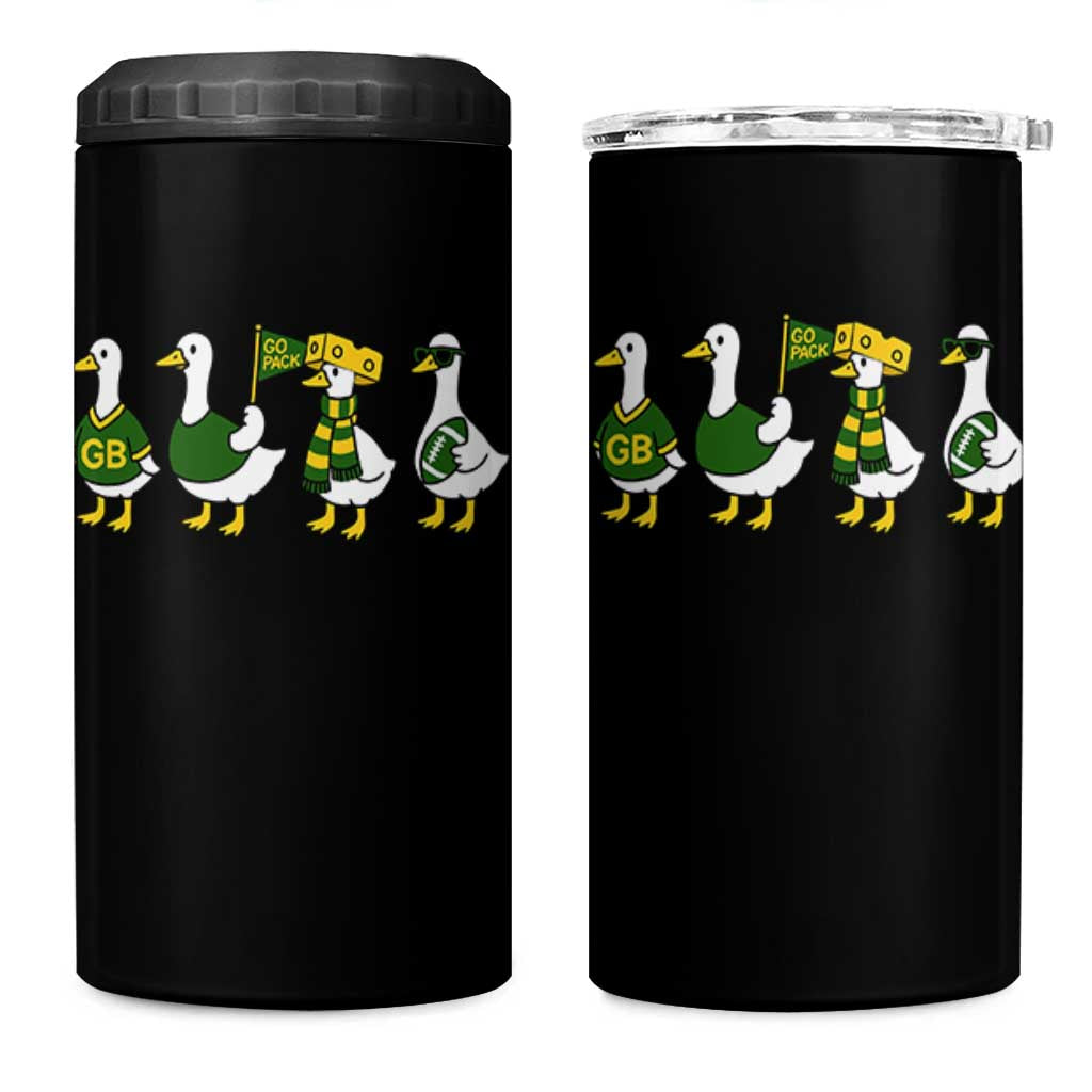 Vintage Green Bay Goose 4 in 1 Can Cooler Tumbler Funny Silly Gooses Football - Wonder Print Shop