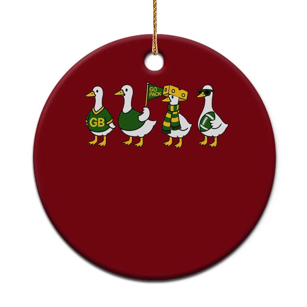 Vintage Green Bay Goose Ceramic Ornament Funny Silly Gooses Football - Wonder Print Shop