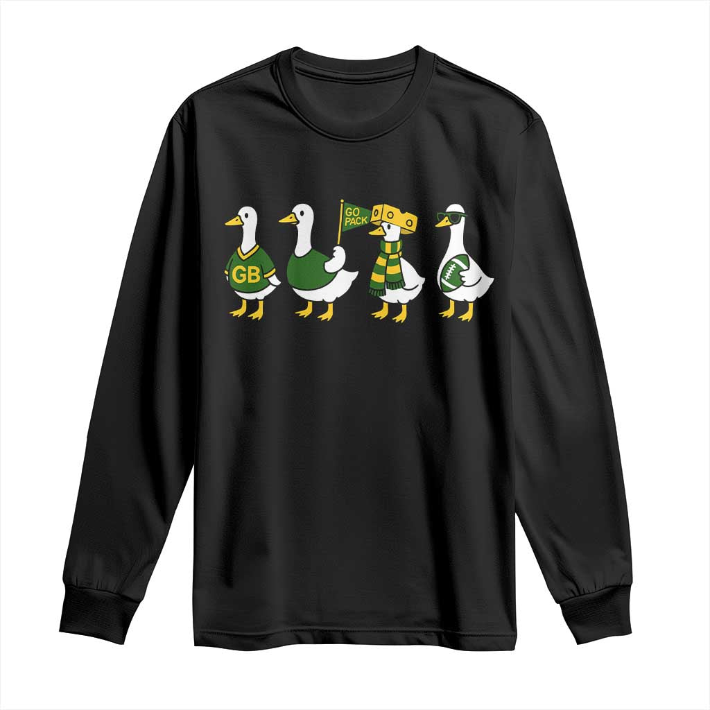 Vintage Green Bay Goose Long Sleeve Shirt Funny Silly Gooses Football - Wonder Print Shop