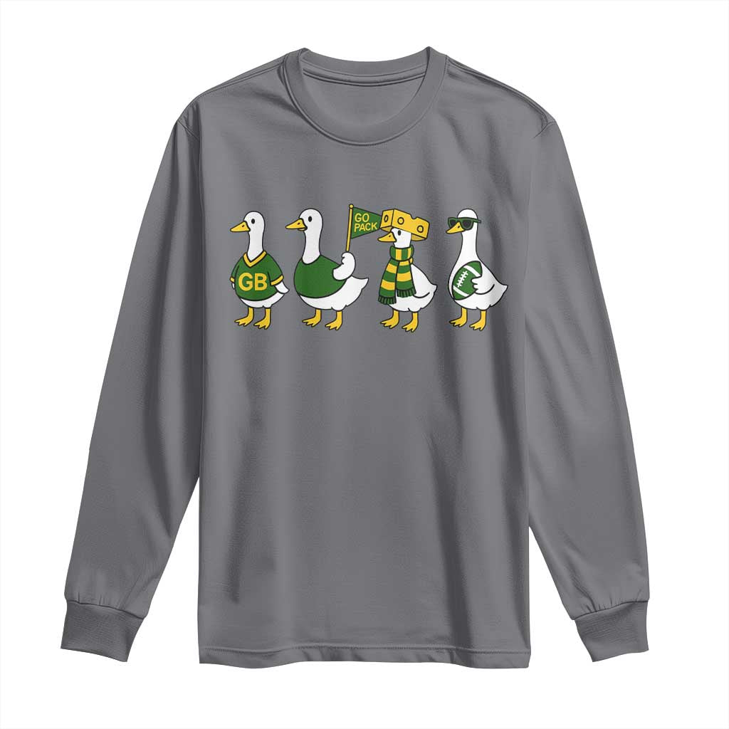 Vintage Green Bay Goose Long Sleeve Shirt Funny Silly Gooses Football - Wonder Print Shop