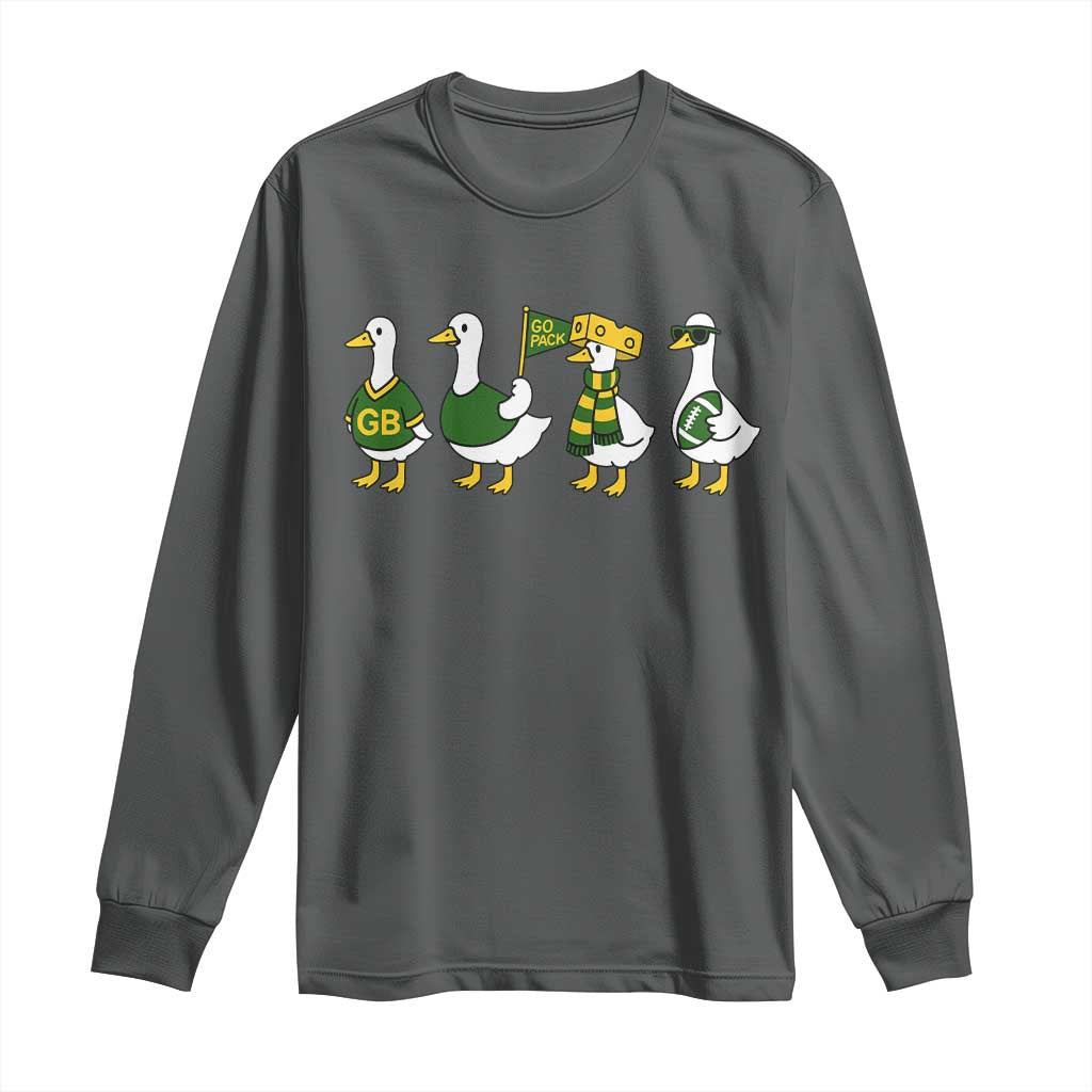 Vintage Green Bay Goose Long Sleeve Shirt Funny Silly Gooses Football - Wonder Print Shop
