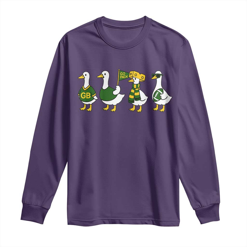 Vintage Green Bay Goose Long Sleeve Shirt Funny Silly Gooses Football - Wonder Print Shop