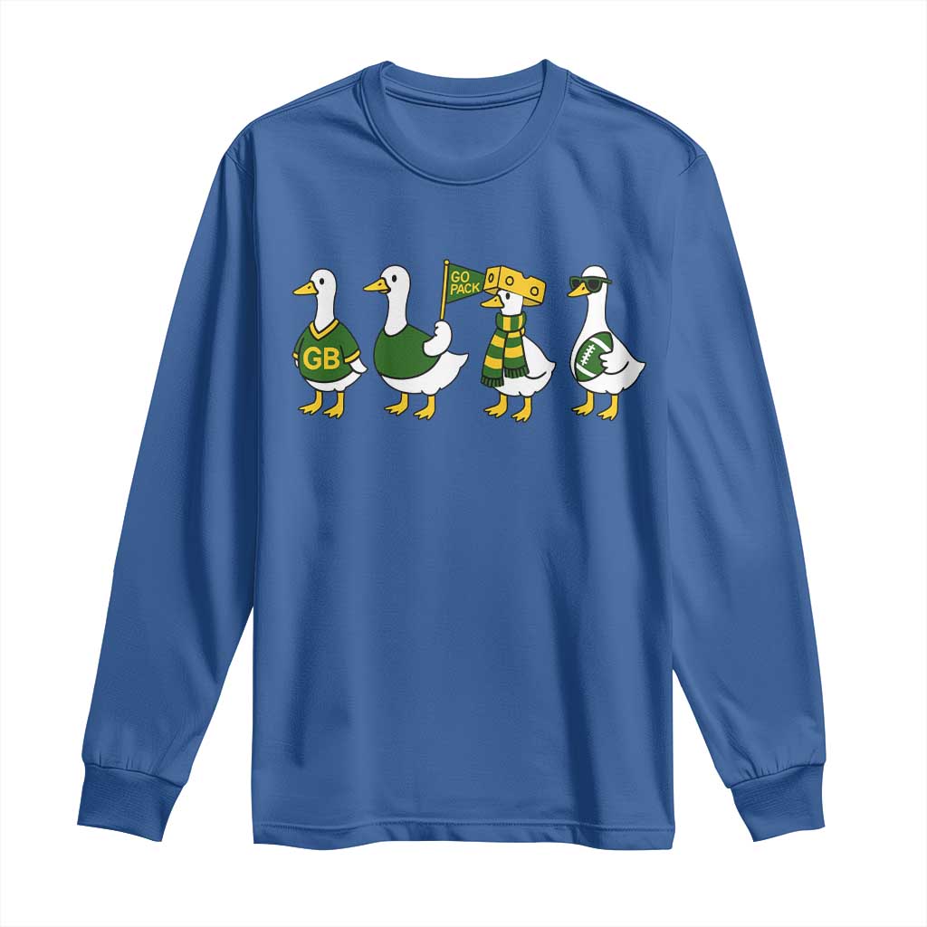 Vintage Green Bay Goose Long Sleeve Shirt Funny Silly Gooses Football - Wonder Print Shop