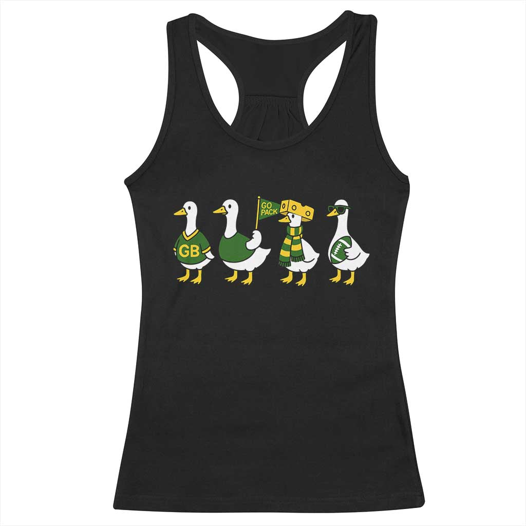 Vintage Green Bay Goose Racerback Tank Top Funny Silly Gooses Football - Wonder Print Shop