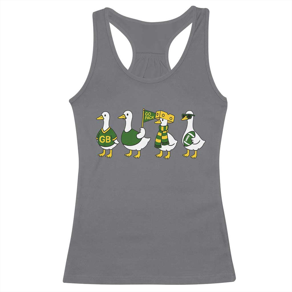 Vintage Green Bay Goose Racerback Tank Top Funny Silly Gooses Football - Wonder Print Shop