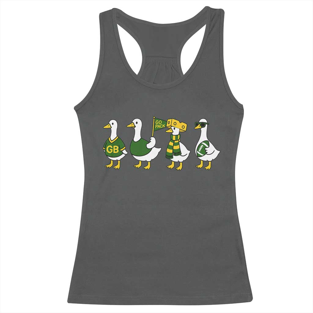 Vintage Green Bay Goose Racerback Tank Top Funny Silly Gooses Football - Wonder Print Shop