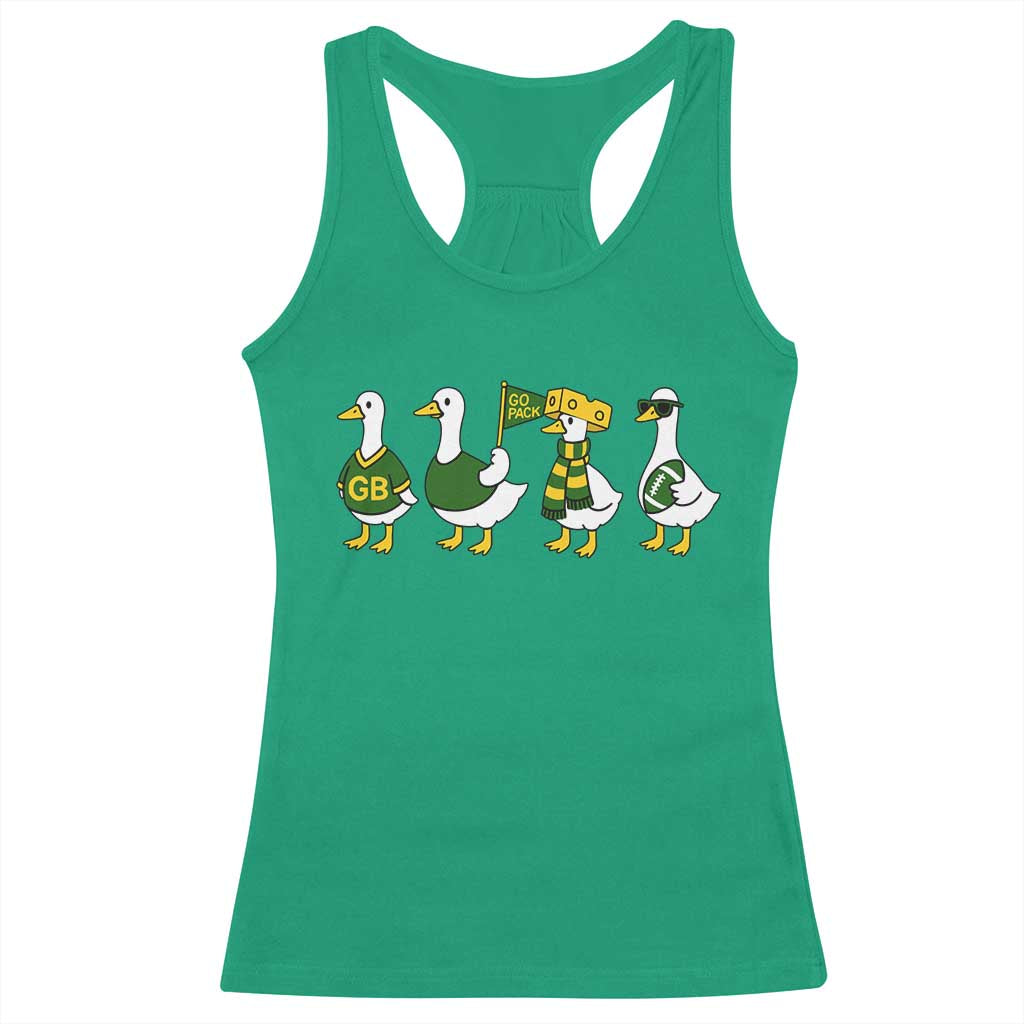 Vintage Green Bay Goose Racerback Tank Top Funny Silly Gooses Football - Wonder Print Shop