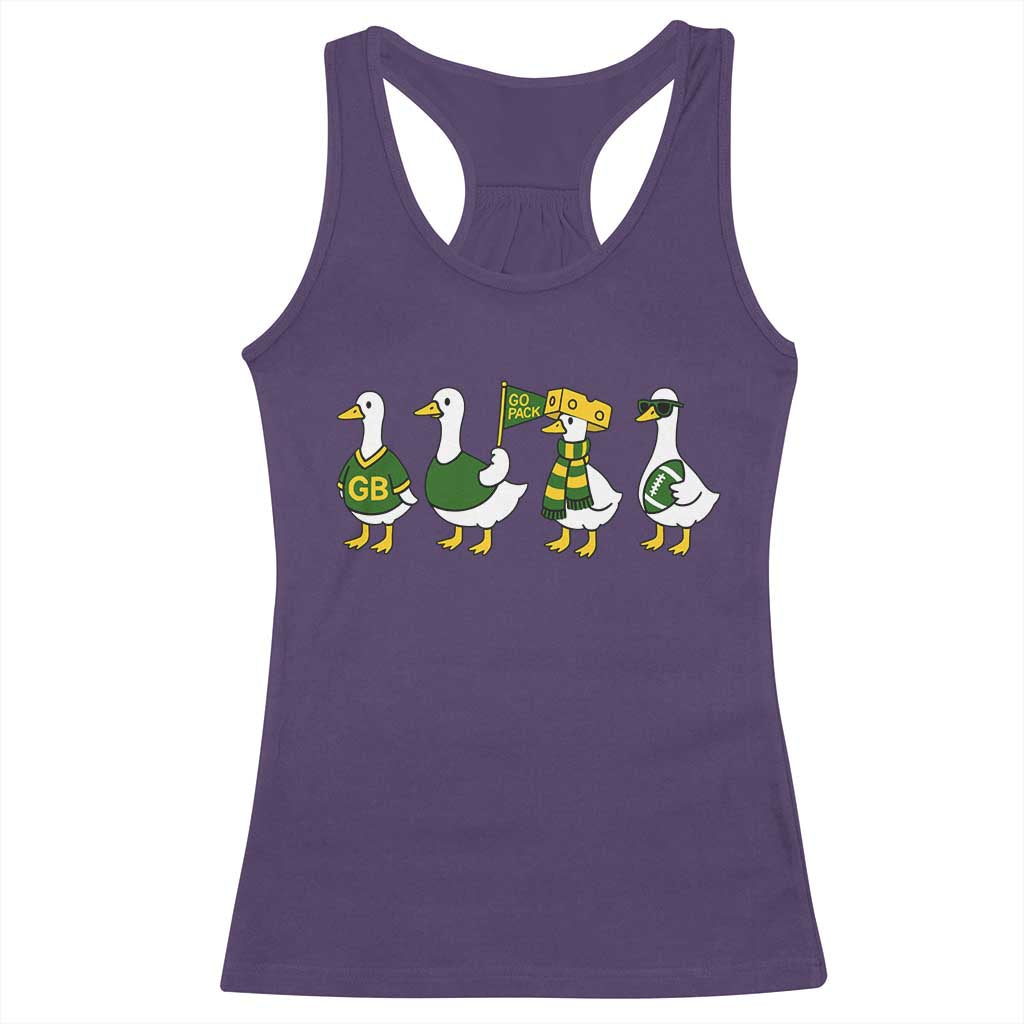 Vintage Green Bay Goose Racerback Tank Top Funny Silly Gooses Football - Wonder Print Shop