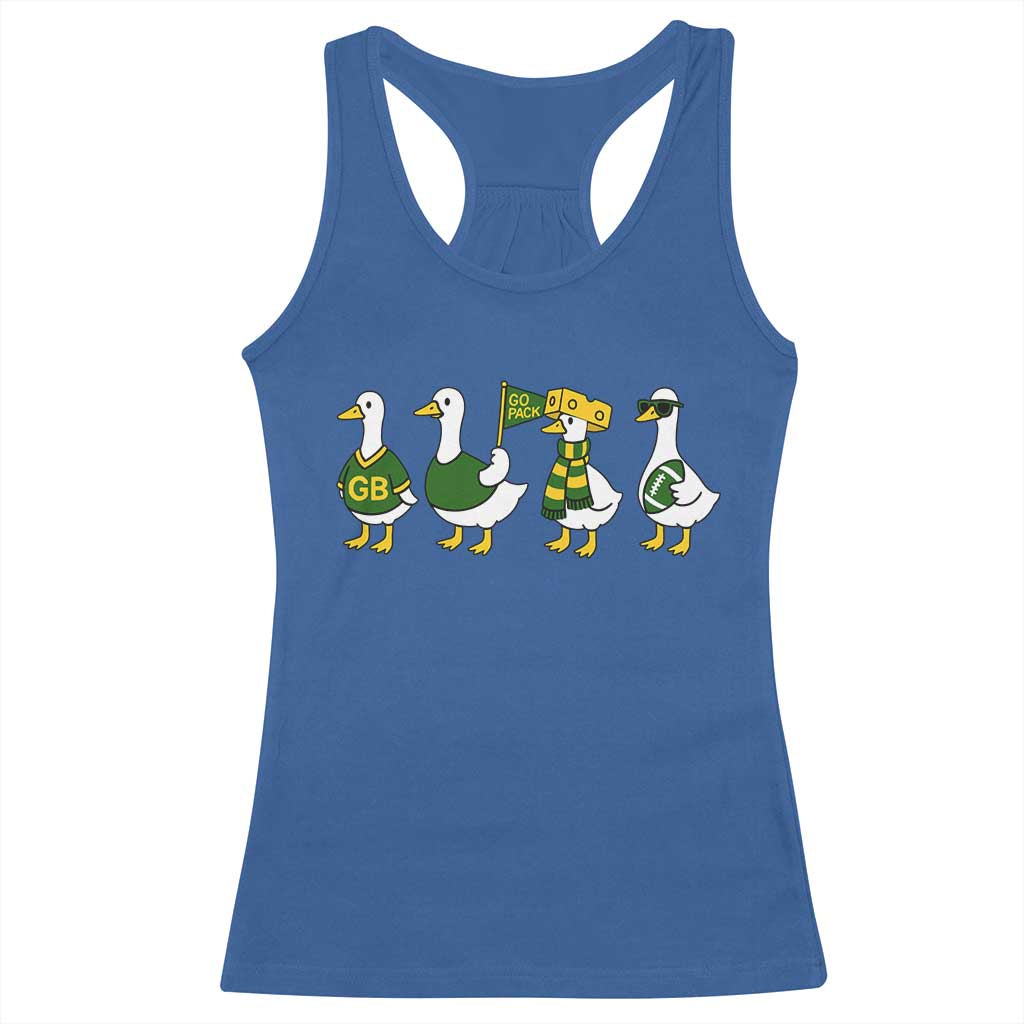 Vintage Green Bay Goose Racerback Tank Top Funny Silly Gooses Football - Wonder Print Shop