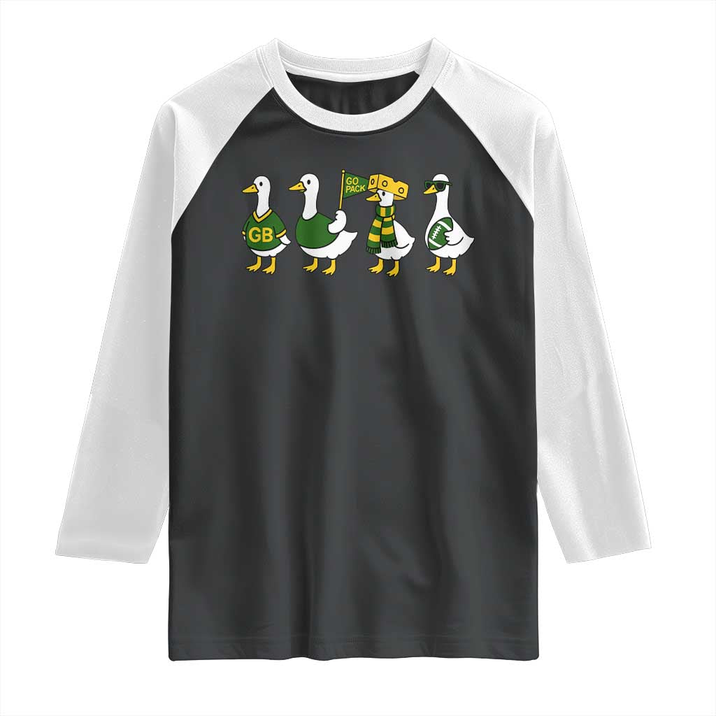 Vintage Green Bay Goose Raglan Shirt Funny Silly Gooses Football - Wonder Print Shop