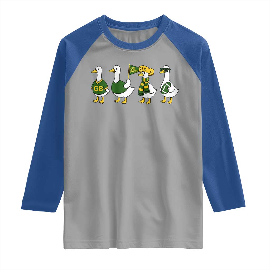 Vintage Green Bay Goose Raglan Shirt Funny Silly Gooses Football - Wonder Print Shop